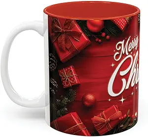 Custom Christmas Ceramic Coffe Mug Winter Cup Perfect Holiday Gifts for Family, Friends, Party and Home Decor - 11oz or 15oz (02 - Christmas Gift, 11oz)