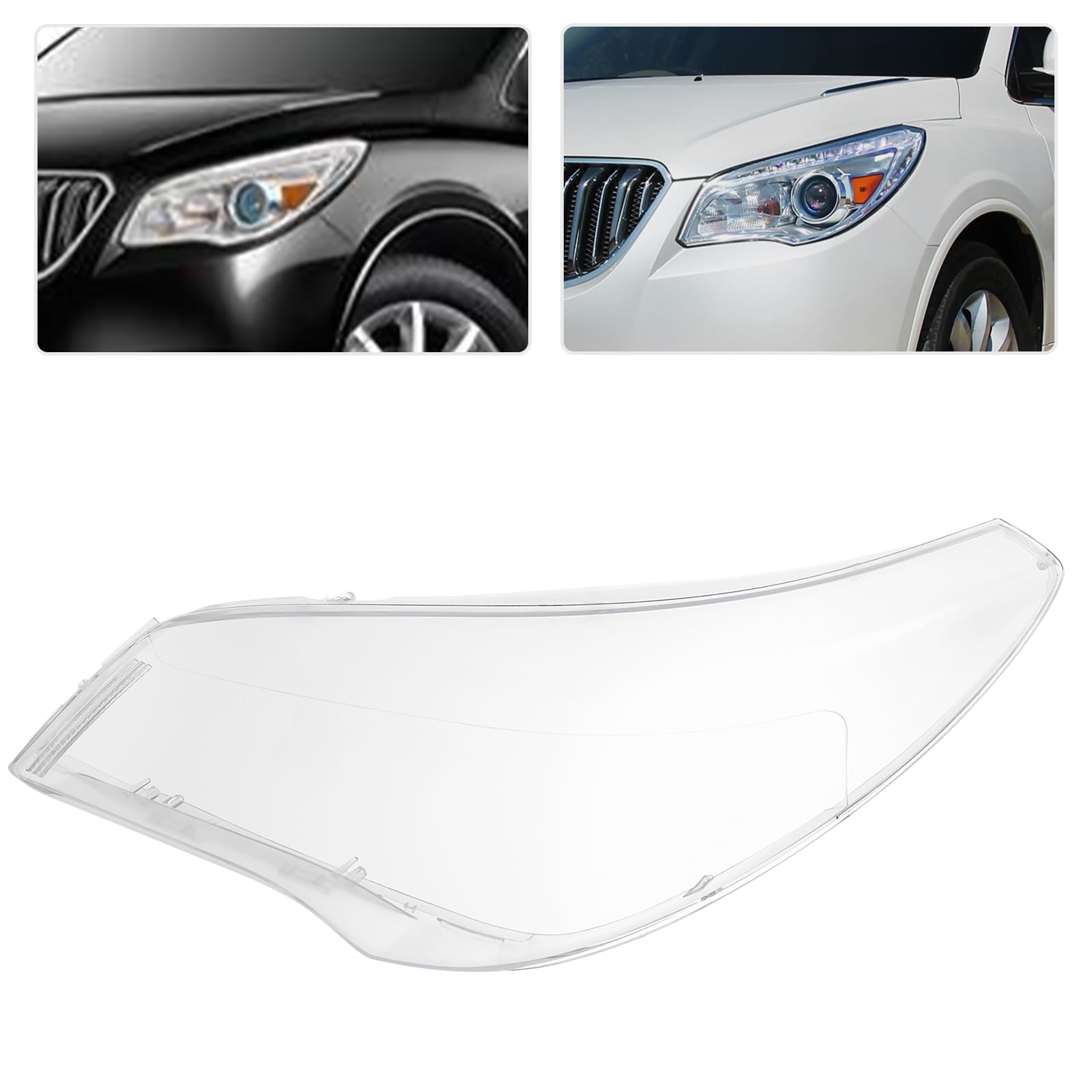 SuiYuLn Headlight Lens Cover Assembly Compatible with 2013-2017Buick Enclave,Front Headlight Lens Cover Replacement Left Driver Side (Left Headlight Cover)