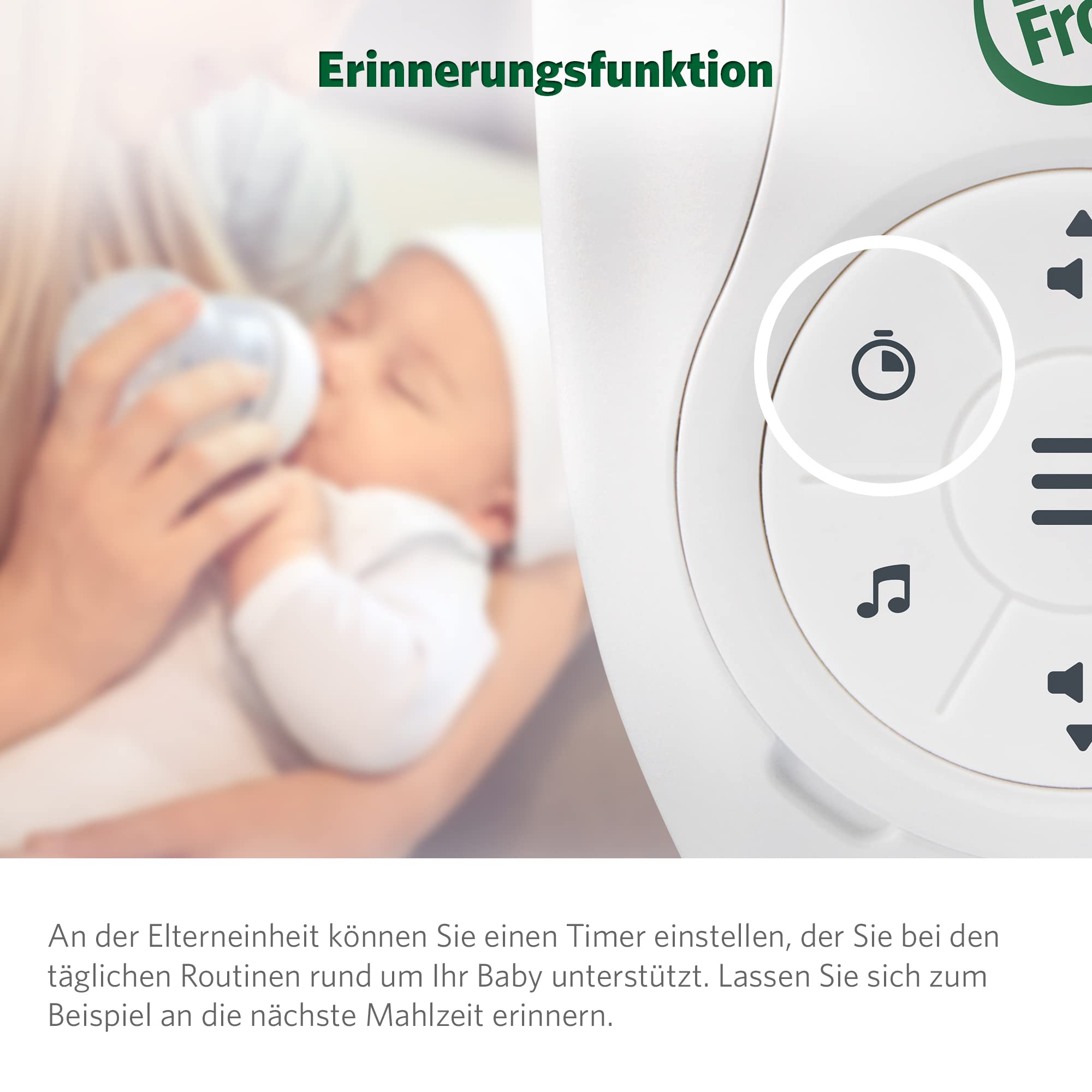 LeapFrog LF80 Audio Baby Monitor, Digital Technology, Long Range, Temperature Sensor, Memory Function, Noise Indicator, Soothing Sound, Night Light, Voice