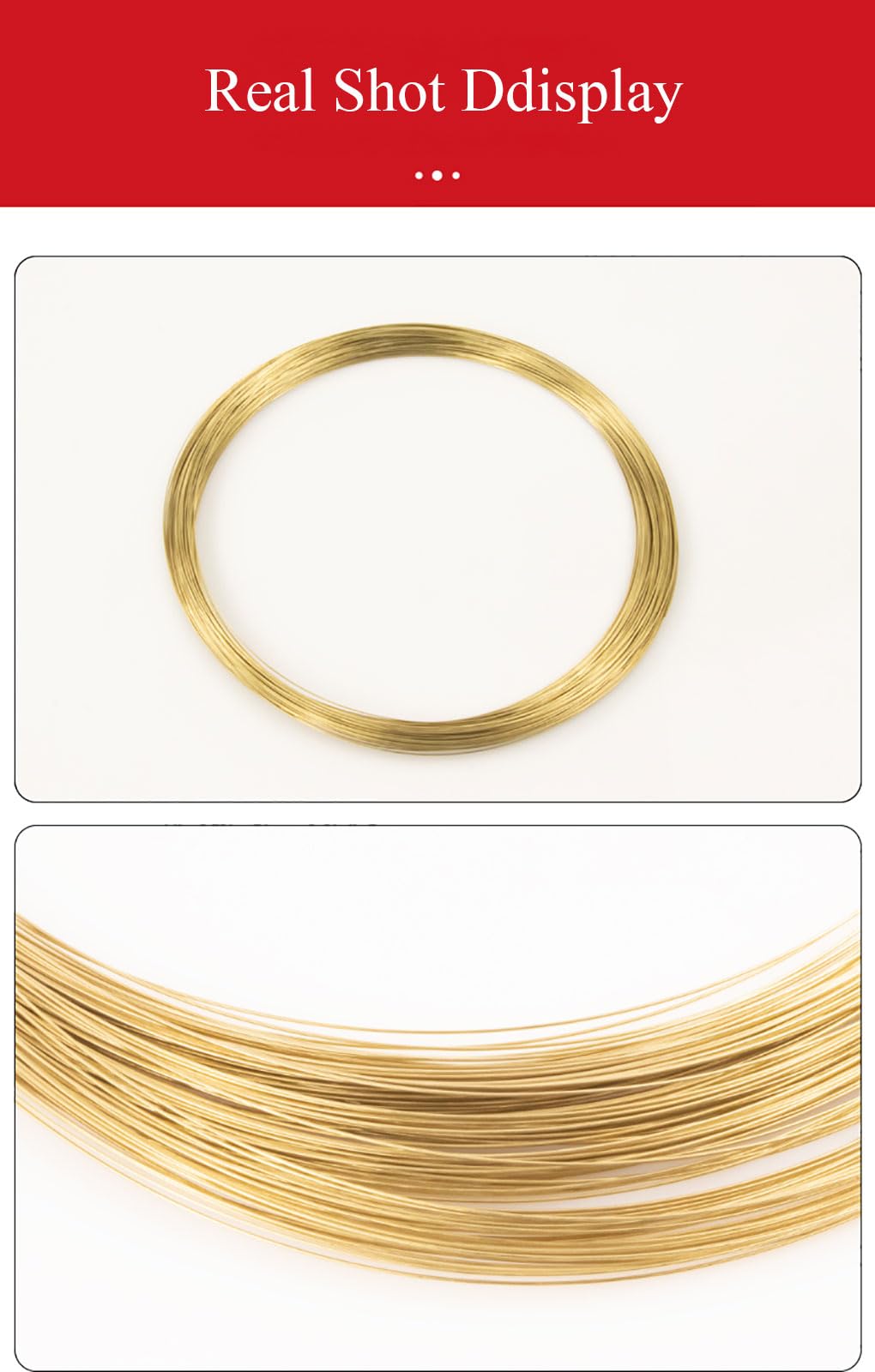 Filo di ottone massiccio nudo da 0,3/0,4/0,5/0,6 mm diametro, lunghezza 10 m, for la creazione gioielli, artigianato, elettricità, industria,3 mm*10(0.5mm*10m)