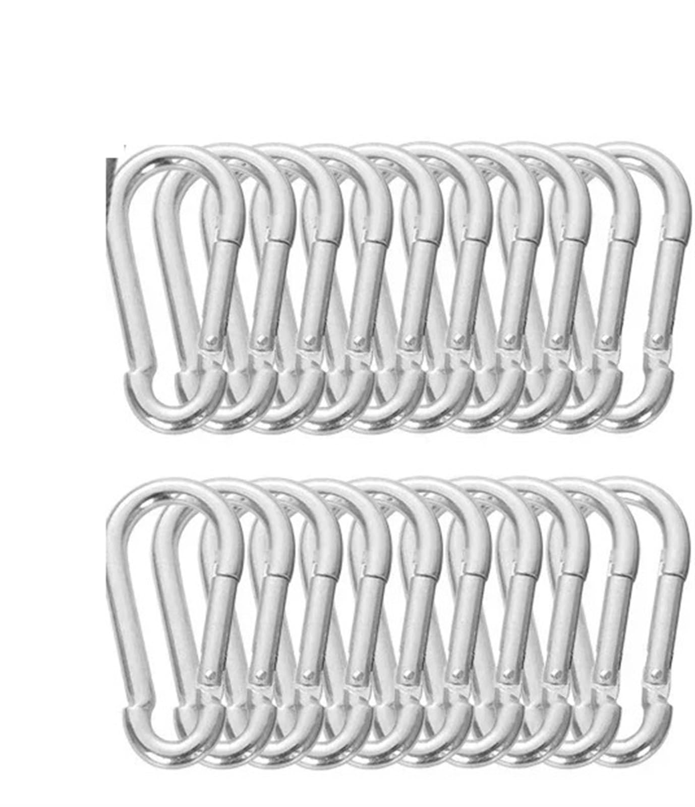 Spring Snap Hooks Connector, 5/10/20 Pcs Snap Hooks Spring Clip Aluminum Alloy D Shape Keychain for(20pcs)