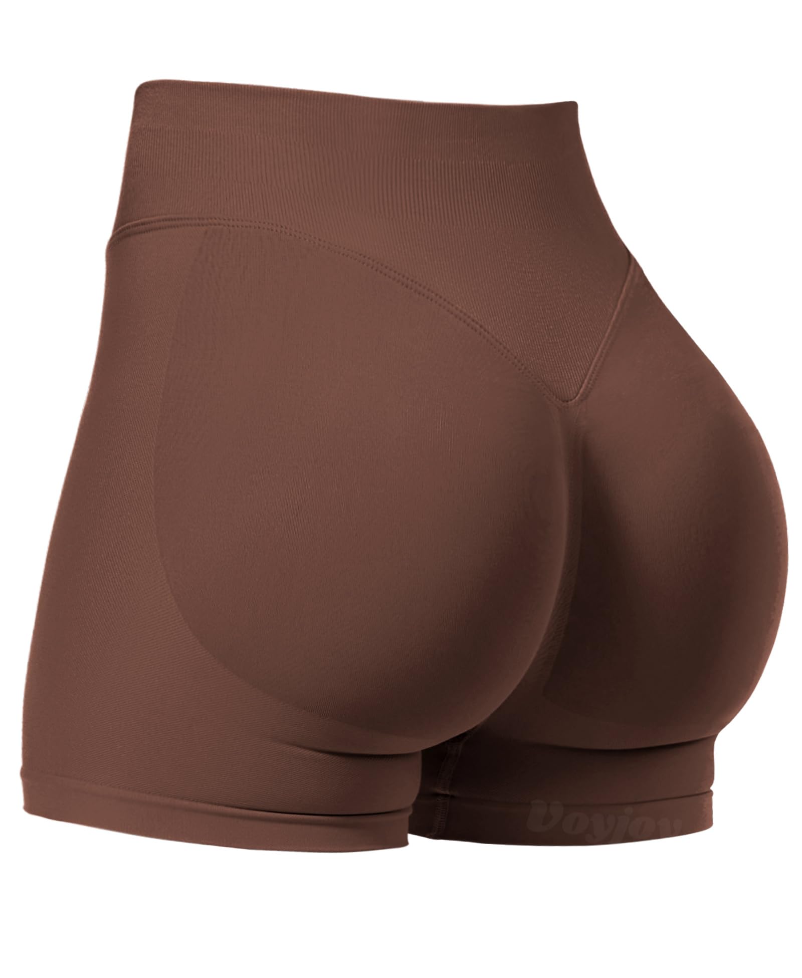 VOYJOY Women Workout Impact Shorts 2.5"/ 3.6"/ 4.5"/ 6" Scrunch Butt Booty | Tummy Control, High Waisted, Bike Short, Gentle Compression, for Women