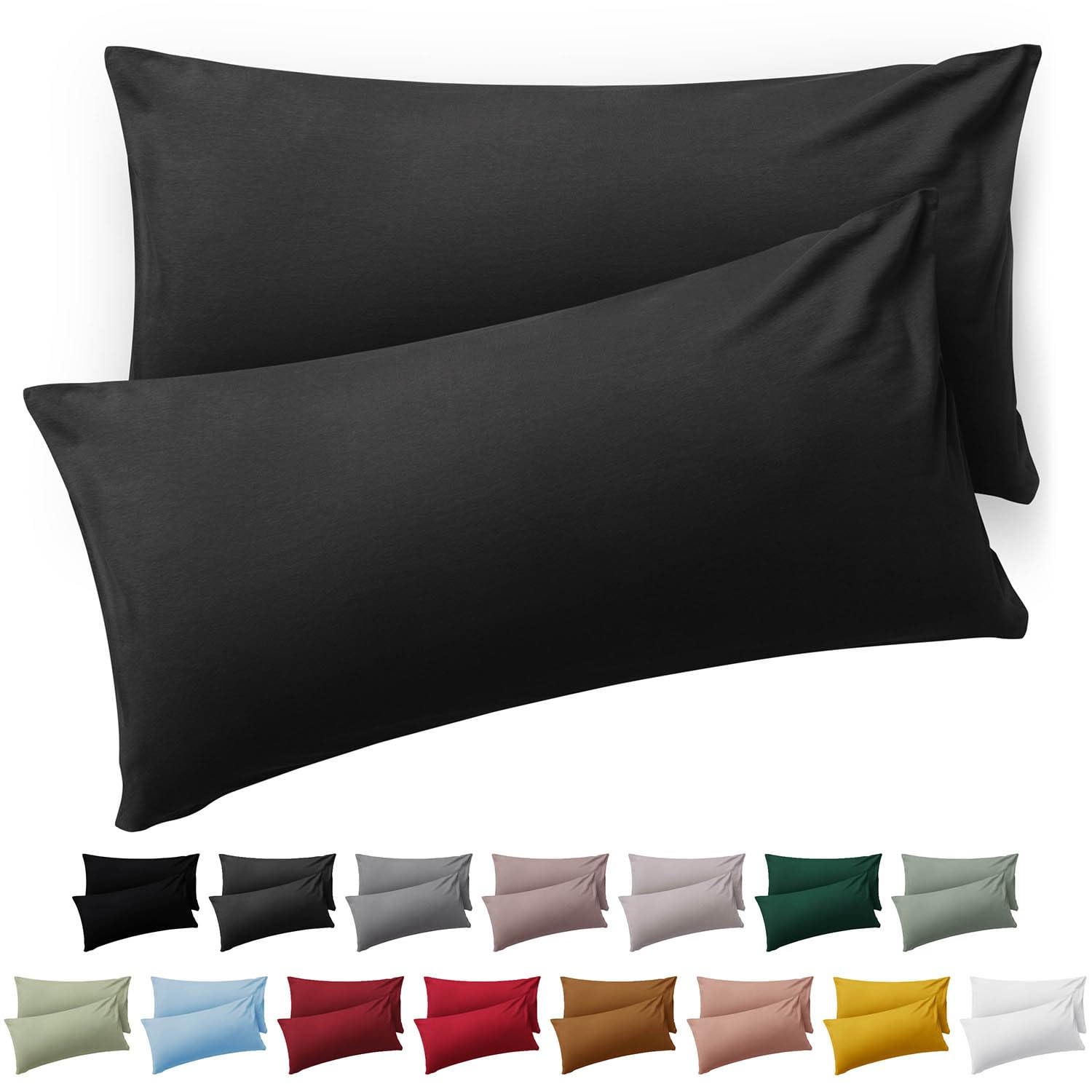 Blumtal Federe Cuscini Divano 40x80 cm - Set di Copricuscini per Divani in Microfibra a 2 Pezzi con Chiusura a Busta, certificati Oeko-Tex, extra morbidi e lavabili - Antracite