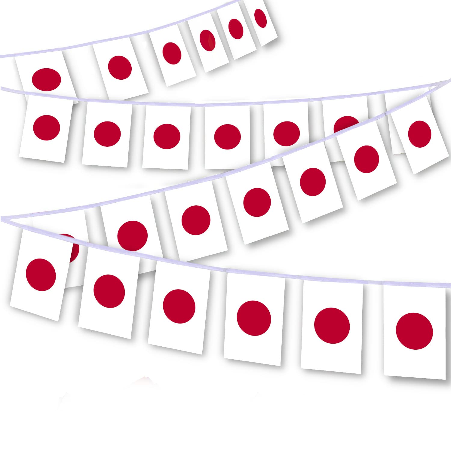 MacLand 30 PCS Japan Flag String,32 FT Japanese Bunting,Decoration Banner for Outdoor Indoor Patio Yard Decor — image 1