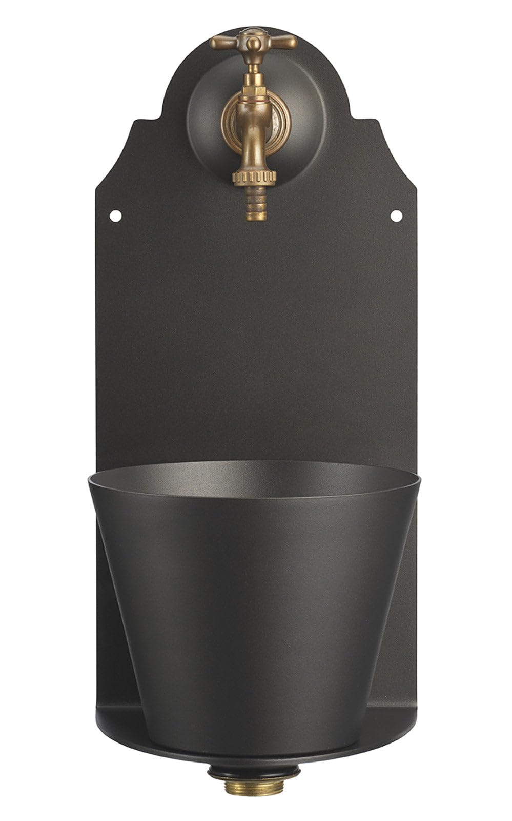 Belfer 42PR Fontana a Parete in Solido Alluminio con Rubinetto in Ottone e Vaschetta Colore Antracite