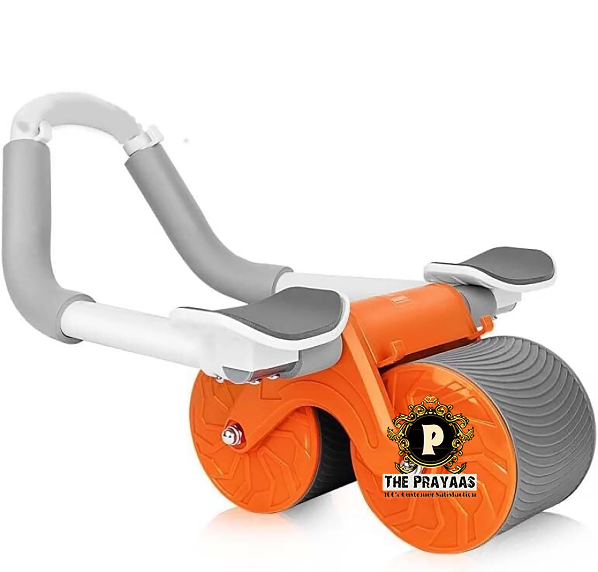 THE PRAYAAS New Abs Roller | Automatic Rebound Abdominal Wheel | With Elbow Support | Abs Roller Wheel 2024 Model | Core Exercise Equipment, (Multicolour)-image-3