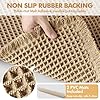 MIULEE Set of 2 Waffle Bathroom Rugs, Boho Bath Rugs Non Slip Washable, Super Absorbent Bath Mats, Ultra Soft Rubber Backed Shower Mats for Bathroom Floor, Tub and Shower, Brown, 18x30 Inch #3