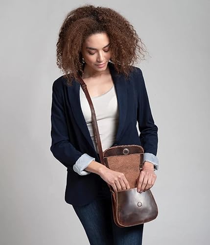 Miniatura 2 de RUSTIC TOWN Bolso cruzado de cuero para mujer