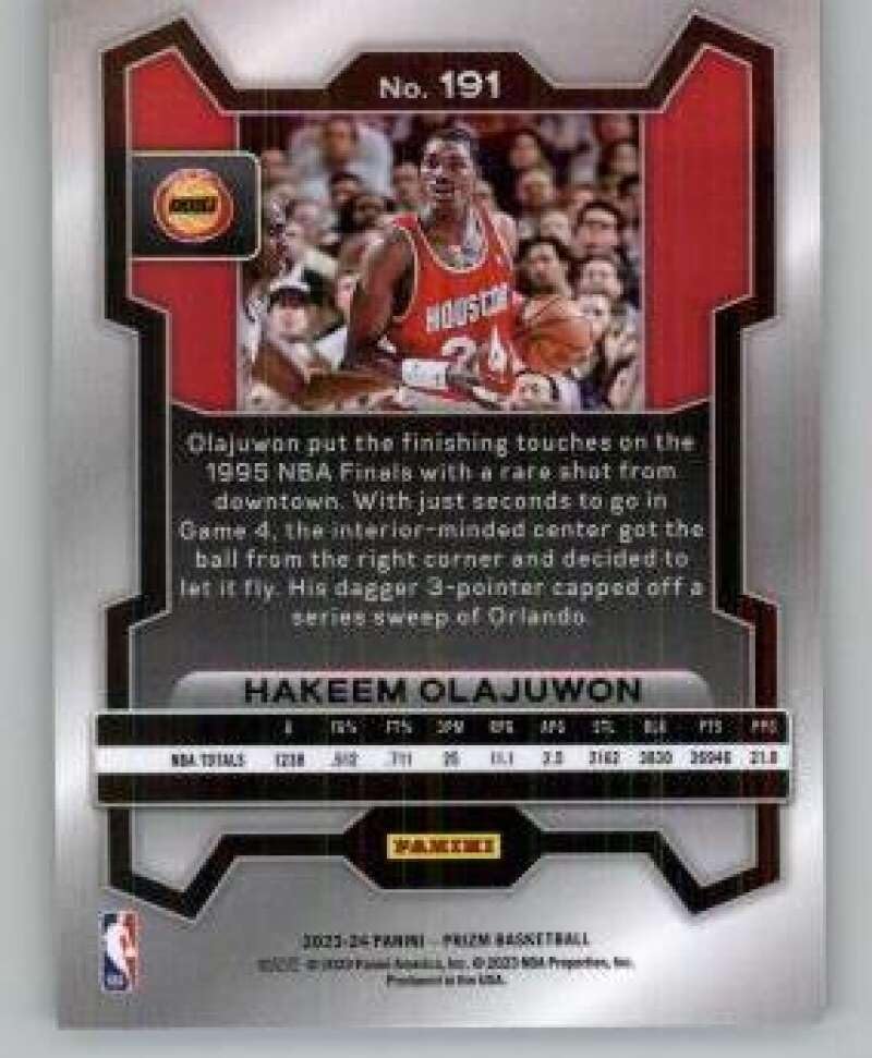 Amazon.com: 2023-24 Panini Prizm Basketball #191 Hakeem Olajuwon