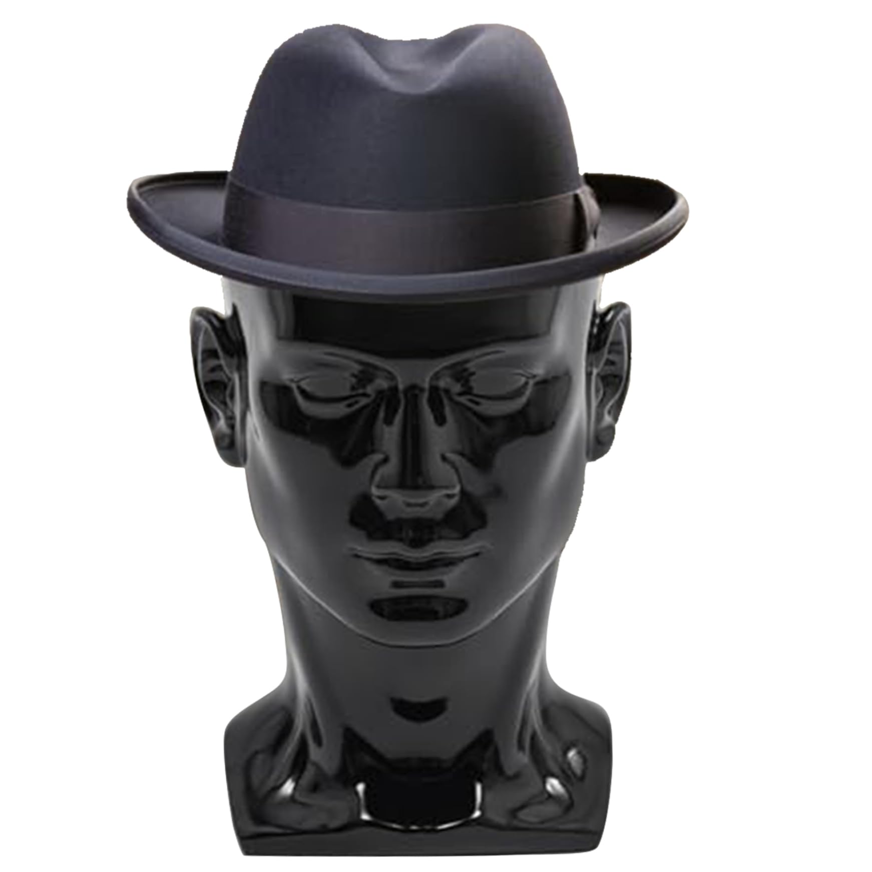 Cabeza de maniquí masculino de PVC negro multifuncional para exhibir pelucas y sombreros