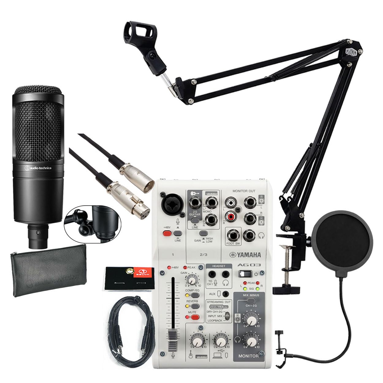 Amazon.co.jp: YAMAHA / AG03MK2 WHITE AT2020 [ATL458Aケーブル] PC 