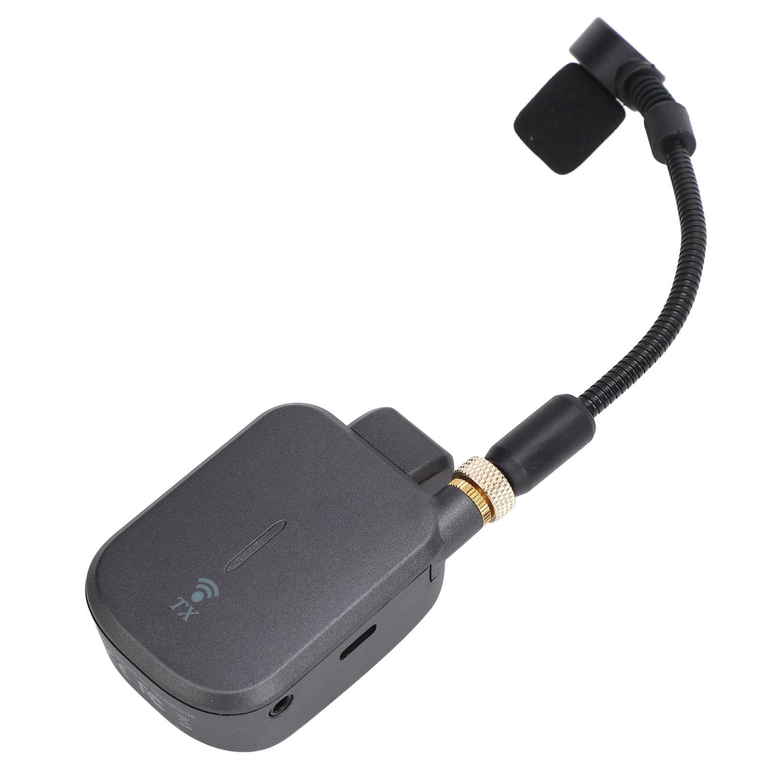 POENVFPO Drahtloses Saxophon-Mikrofonsystem, Digitaler Chip, 40 M, Stabile Übertragung, UHF 652–663 MHz, mit Sattem, Klarem Klang, für Saxophone, Trompeten, Hörner, Blasinstrumente