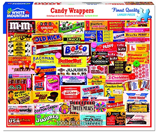 White Mountain Puzzles Candy Wrappers - 1000 Piece Collage Jigsaw Puzzle #TOP1