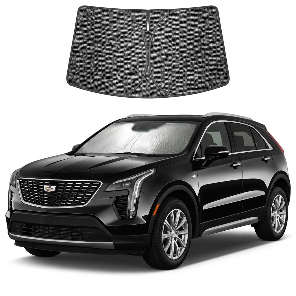 Proadsy Custom Fit 2019-2026 Cadillac XT4 Windshield Sun Shade, Blocks Heat
