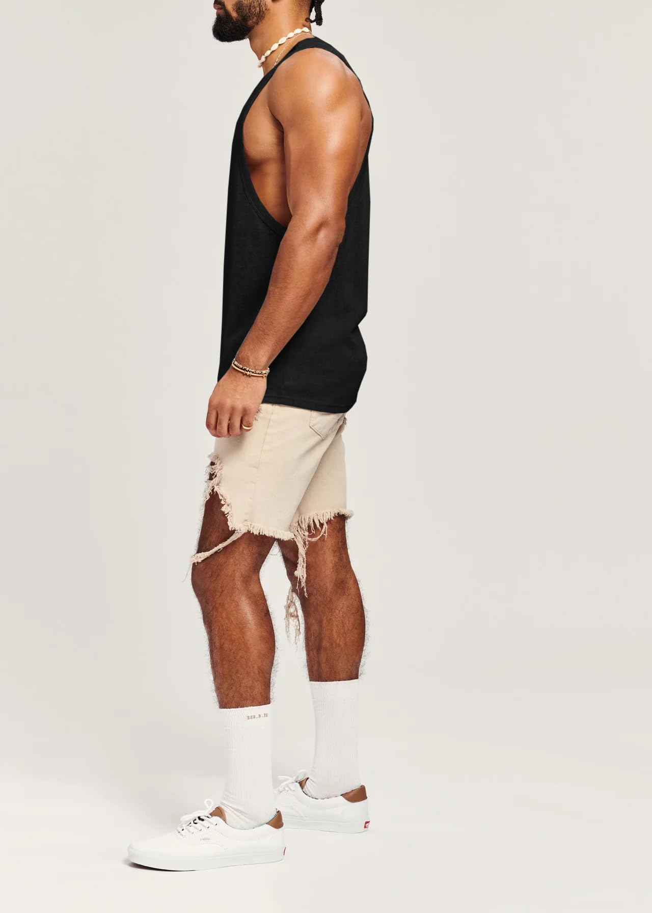 Runcati Tank Top męski podkoszulek bez rękawów, koszulka mięśniowa, fitness, siłownia, trening, sport, podkoszulek męski, bawełna, kulturystyka, luźna koszulka