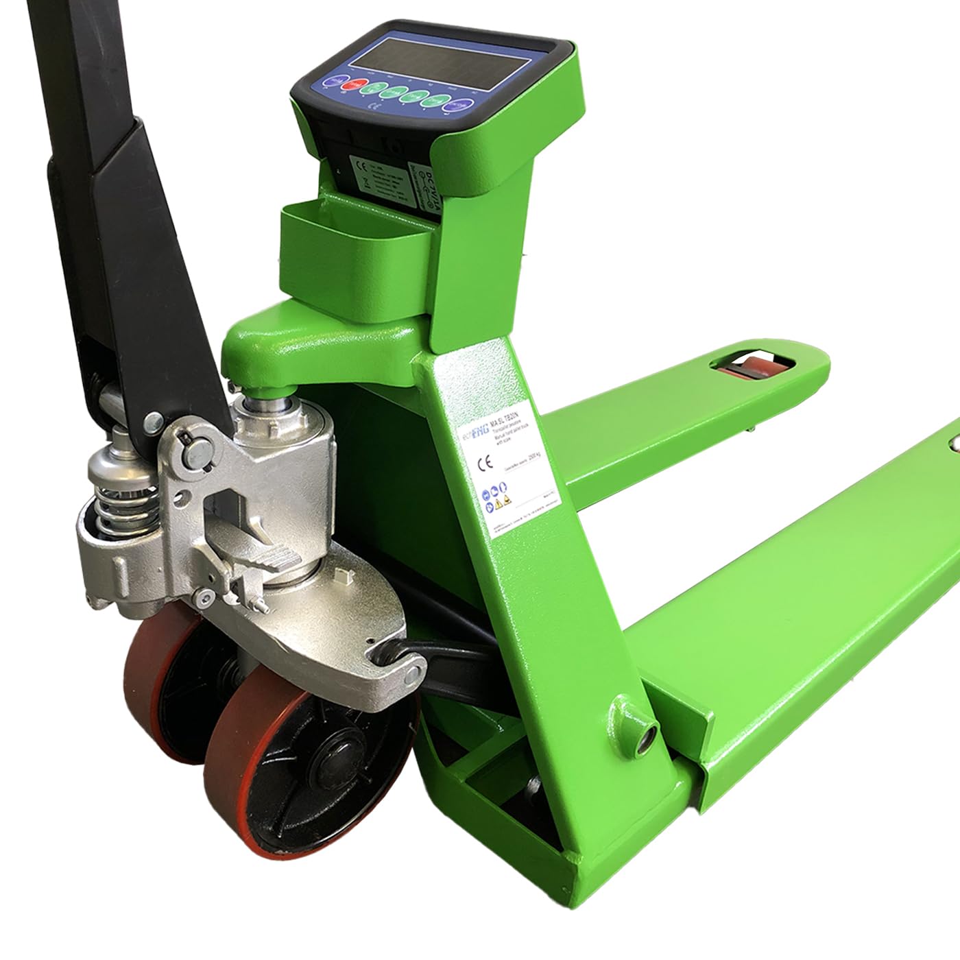 EchoENG Transpallet pesatore sollevatore con bilancia | Portata 2500 kg | Altezza di Sollevamento 120 mm | Ruote in PU | Lunghezza Forche 1150mm MA SL TB20N