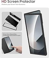 Vista 3 de Miimall Funda para Samsung Galaxy Z Fold 7 con protector de pantalla, funda delgada de grado militar para Galaxy Z Fold 7 antihuellas, a prueba