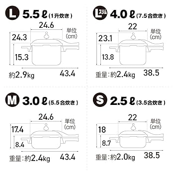 Amazon｜アサヒ軽金属 日本製 圧力鍋 3.0L ゼロ活力なべ M (5.5