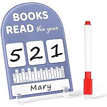 Books Read This Year Counter Rewriteable Reading Counter Arch Personalized Reading Tracker Sign with Writing Pen for Teachers Writers Book Lovers Bookworm Gifts(Purple)