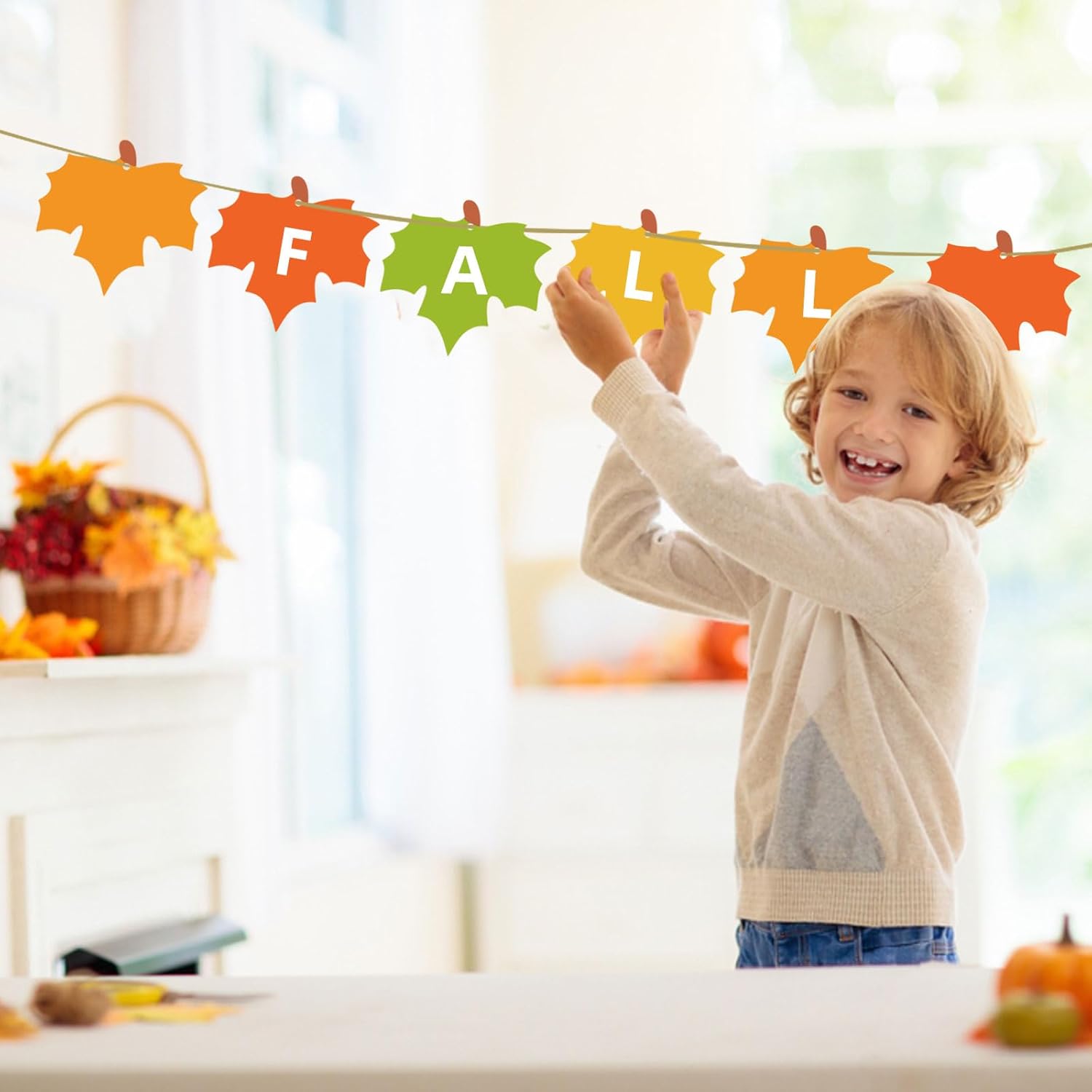 AWIZOM 60 Pcs Unfinished Fall Leaf Wooden Ornaments Wooden Maple Leaf Cutouts with Hole Blank Wood Maple Leaves Slice with Twine for DIY Craft Tags Autumn Harvest Thanksgiving Hanging Decor,4.13x3.94 - Image 6