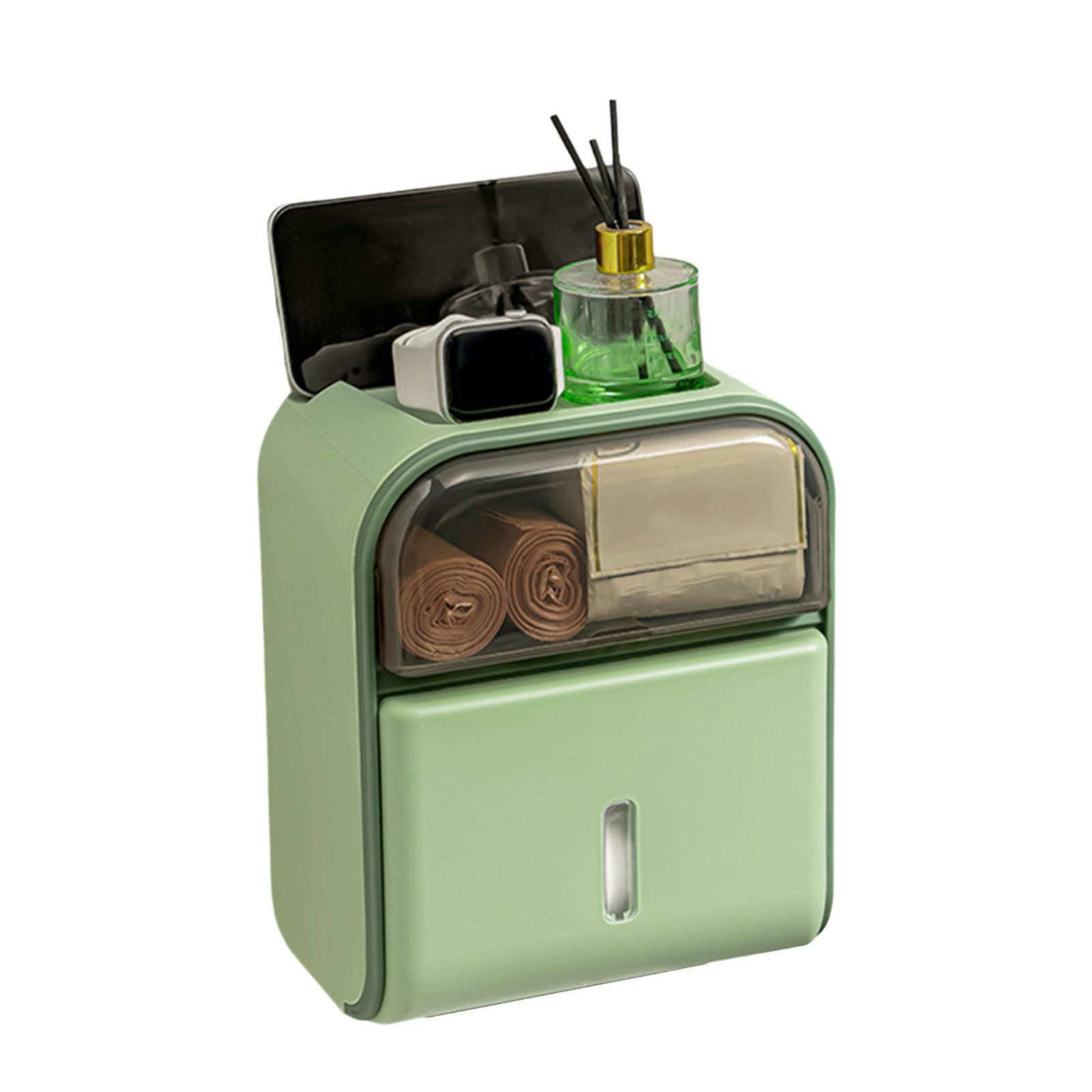 Portable and Stylish Tissue Dispenser with Elegant Color Wall Mounted for Home and Supplies Organization Wall Mounted Tissue Box