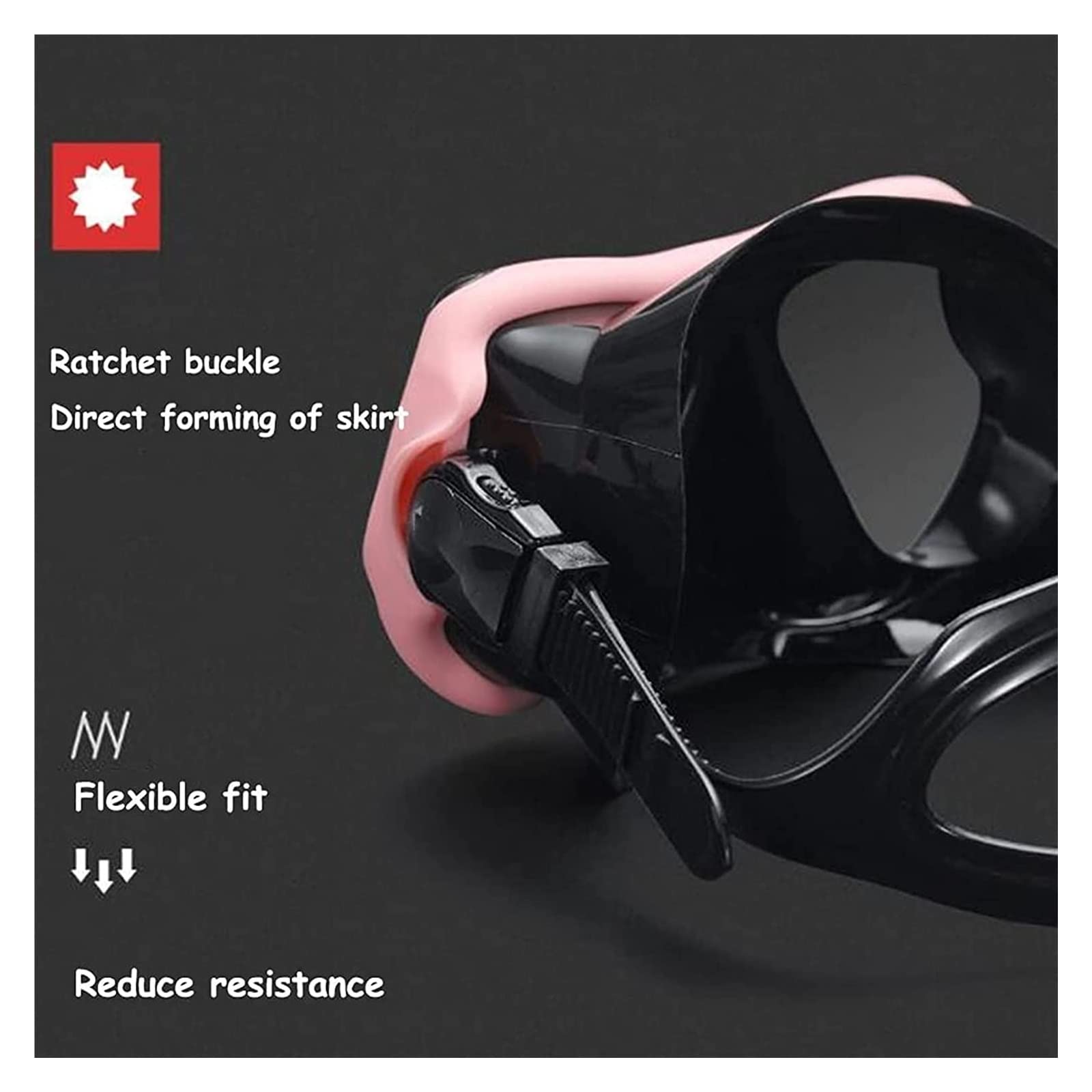 WLP Maschere subacquee Maschera Subacquea Occhiali Anti-soffocamento for Adulti Full Dry Snorkel 2 Pezzi Set di occhialini da Nuoto Sigillati in Silicone