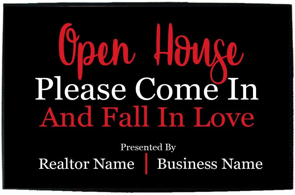Realtor Gifts - Realtor Door Mat - Realtors DoorMat 24 inches x 36 inches (Please Come in and Fall in Love)