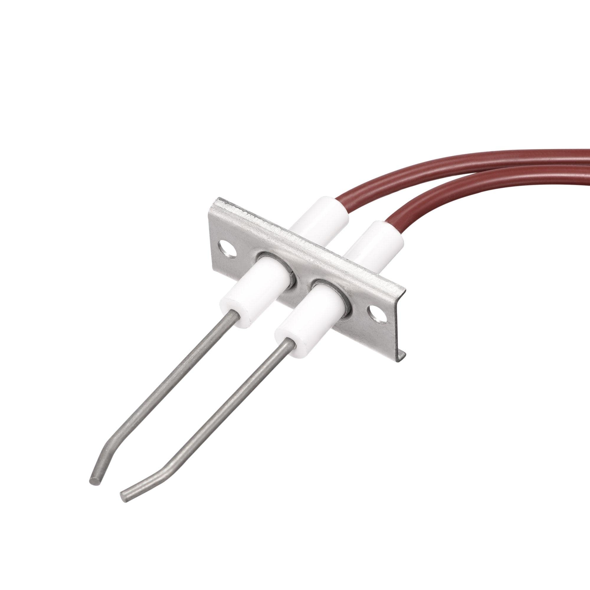 sourcing map Zapalniczka kabel ceramiczny układ elektrod, grill gazowy, kabel zapłonowy, zamiennik elektrody zapłonowej, długość 405 mm