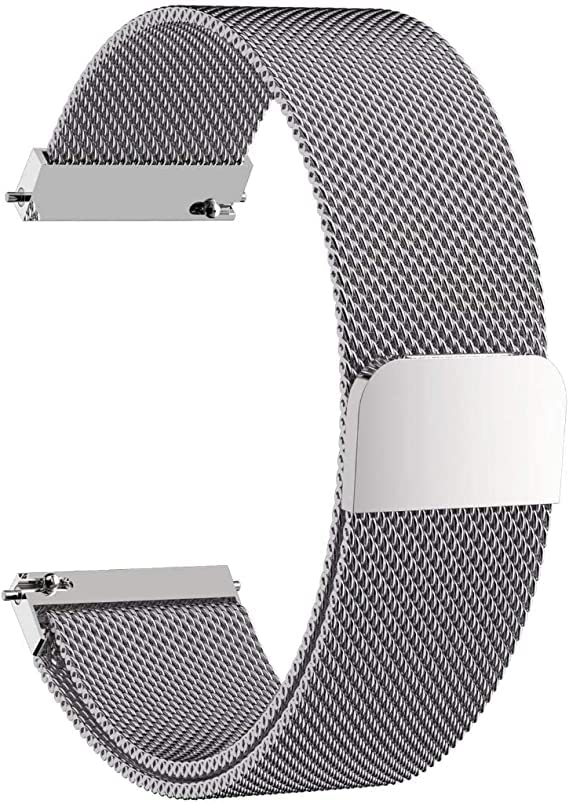 TECHONTO 22MM Metal Chain Strap with Magnetic Lock Compatible with Galaxy Watch|Gear S3(46mm),Honor Magic Watch 2(46mm),Huawei GT2(46mm) & 22mm Lugs Size Watches