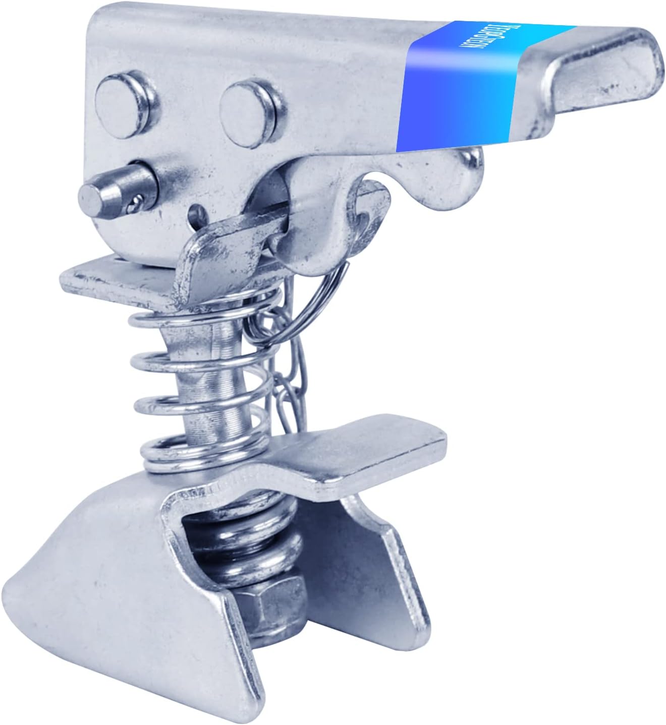 Adjustable Trailer Coupler Latch with Safety Chain - 2 Inch 3500 lbs Capacity Heavy-Duty Locking Kit for Boat, Camper, and Utility Trailers - Zinc-Plated Steel