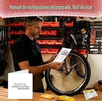 Vista 6 de Kit de reparación de neumáticos de bicicleta, kit de parches de tubo de bicicleta de 80 piezas con palancas de neumáticos de bicicleta, parche