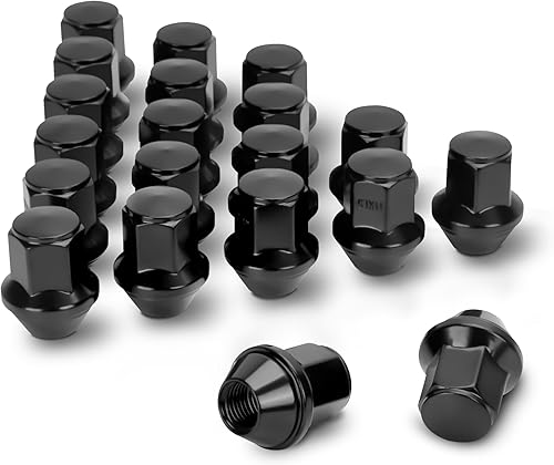 Vista 88 de Dynofit - Tuercas para rueda M14-1.5 de una sola pieza, tuercas OEM de 14x1.5, tuercas de 1.75 pulgadas (45mm) de altura, hexagonales de 7/8 Negro