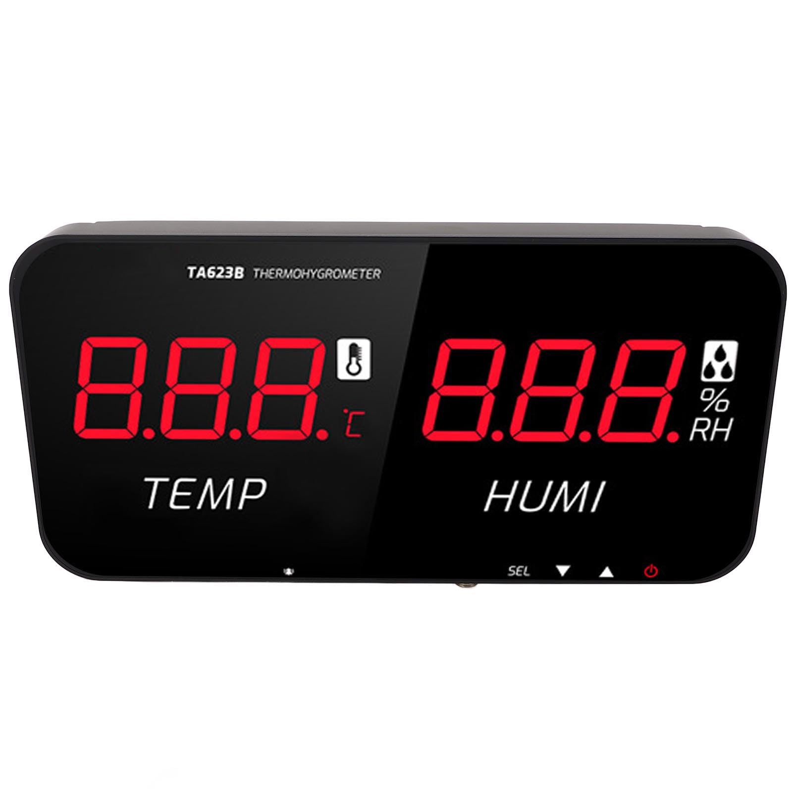 Industrielles Temperatur- und 13-Zoll-LED-Display, Industrielles Thermometer und Hygrometer für Gewächshäuser, Geeignet für Privat- und Industrieumgebungen.