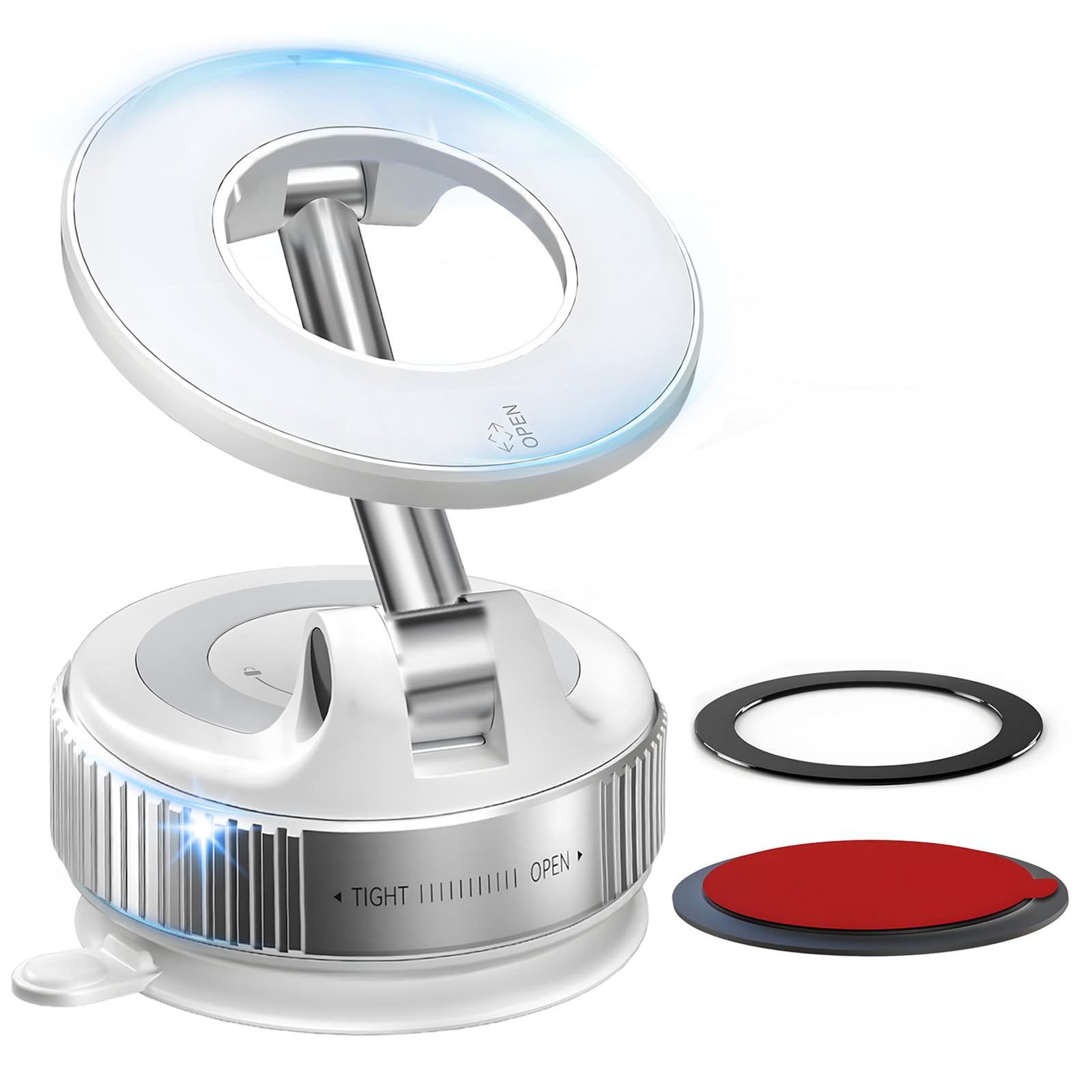 HA BIN Supporto Magnetico Cellulare Auto,Supporto Telefono Auto Ventosa, 360° Rotazione Pieghevole, Magnete Super Compatibile con tutti i telefoni, con iPhone 16 Pro-12 e Android