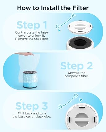 MOOKA Official Certified Smoke Replacement HEPA Filter for B-D02L Air Purifier (1-PACK)