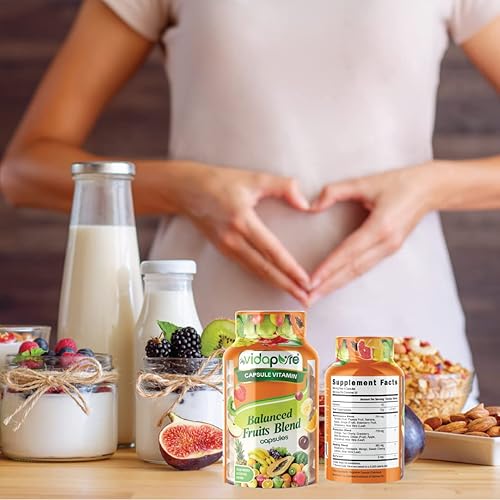 Miniatura 7 de myVidaPure El paquete de frutas y verduras incluye 1 mezcla de frutas equilibradas y 1 vegetal, alimentos naturales integrales, superalimento rojo y