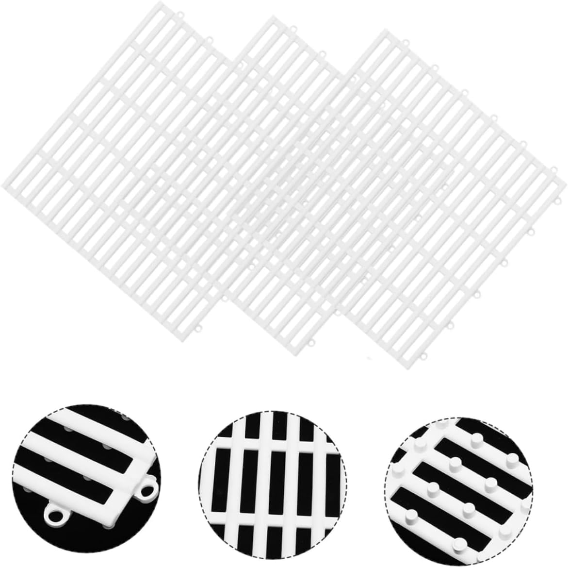 4pcs Bathroom Floor Mat Non-Slip Shower Cushion Skid Ground Mats for Washroom Bathtub Toilet DIY Splicing Skid-Resistant Rugs