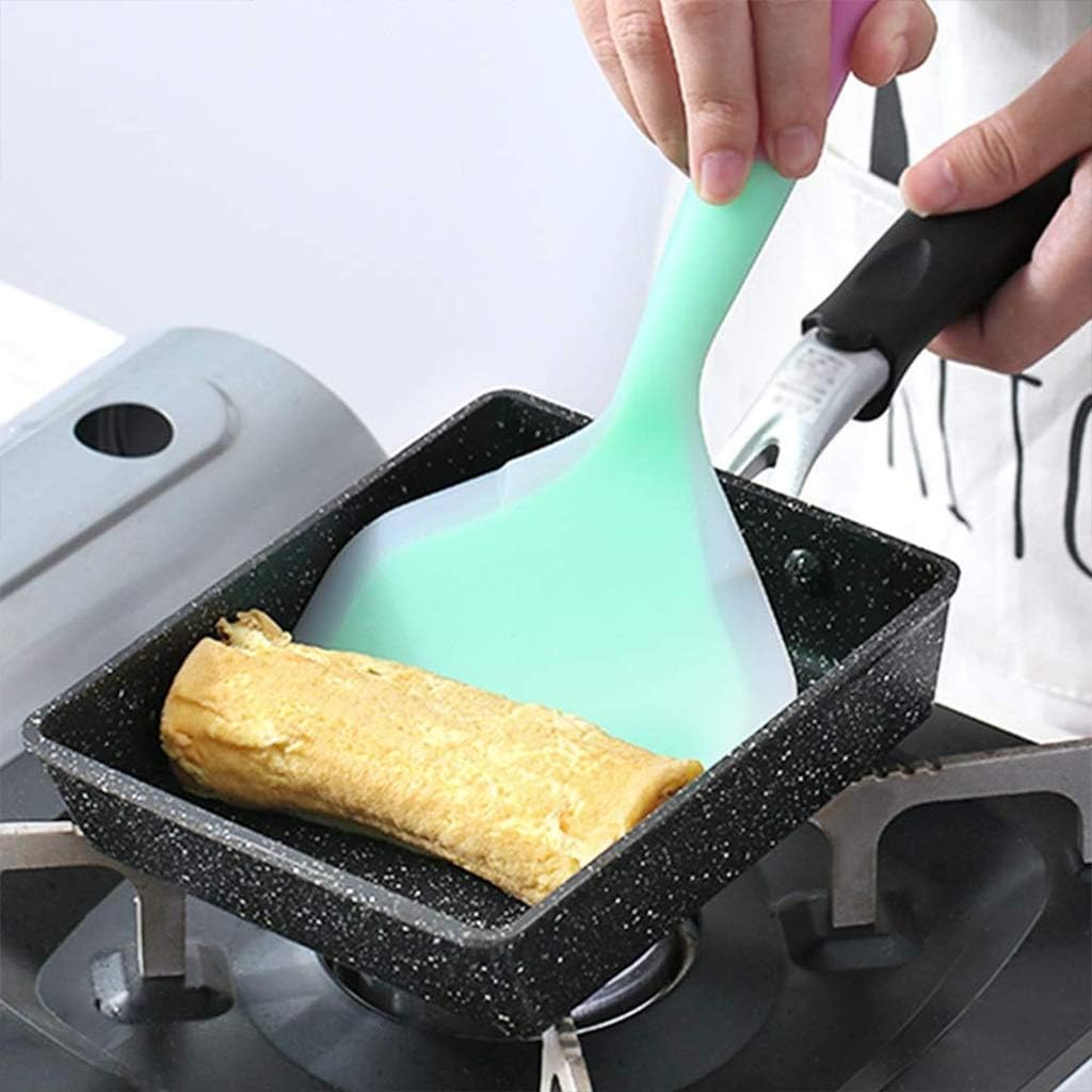 Aluminum Frying Pan - Omelette Non-stick Coating, Mini Rectangular, Breakfast, and Safety, Black