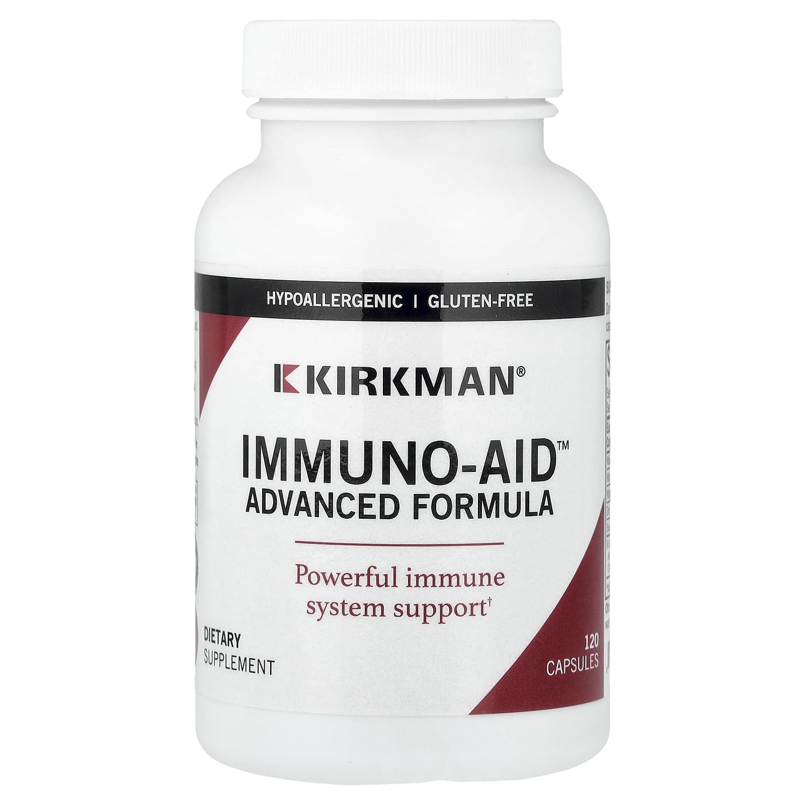 Kirkman - Immuno-Aid Advanced Formula - 120 Capsules - Immune Support - Potent Proprietary Blend - Hypoallergenic