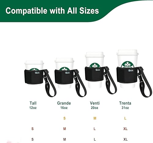Miniatura 5 de Beautyflier Soporte para vaso de café Yeti de 30 onzas con asa de correa, soporte para taza de café de viaje, compatible con Yeti, Simple Modern,