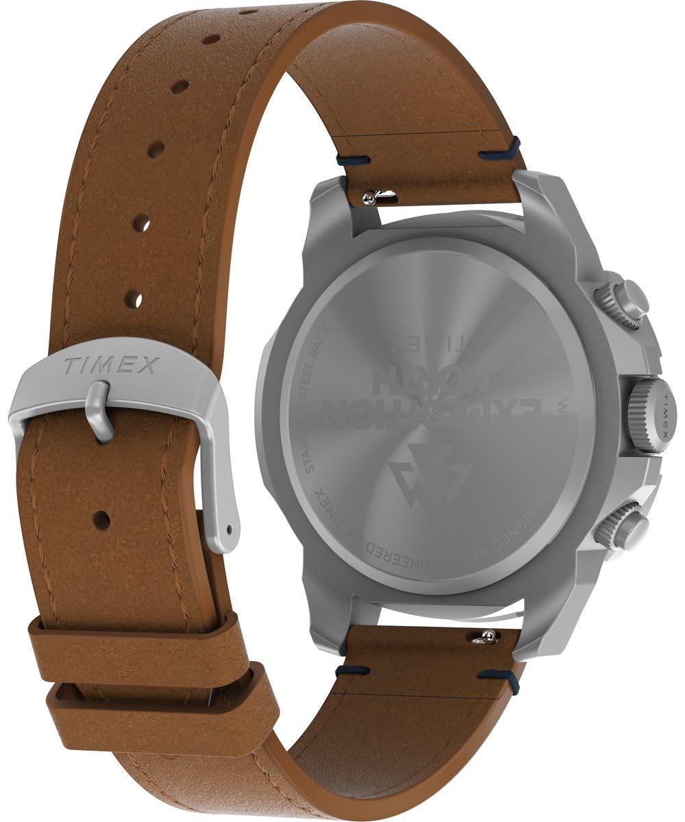 Timex Men's Chronograph Quartz Watch with a Leather Strap Ridge Chrono