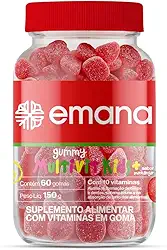 Emana Gummy Multivitkids, Suplemento Infantil em Gomas, Gummy Multivitamínico, Sabor Morango, 60 Gomas
