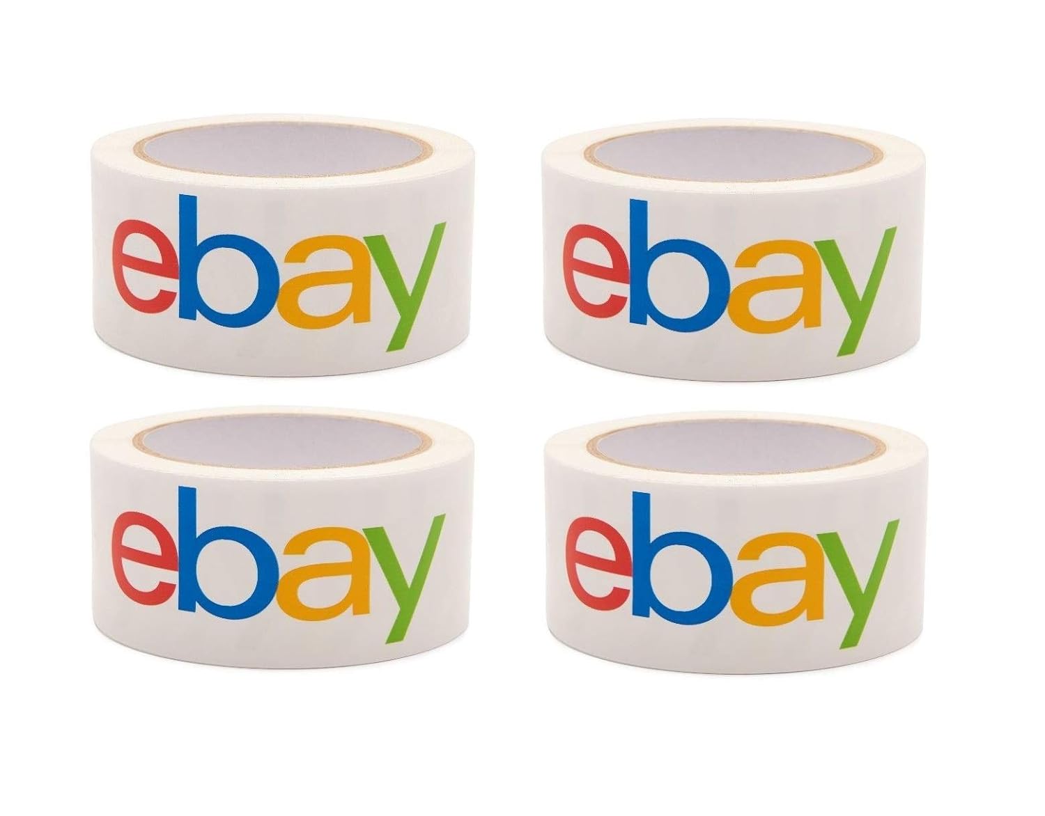 4 Rolls Official Ebay Branded BOPP Packaging Tape Shipping Supplies Multi-Color
