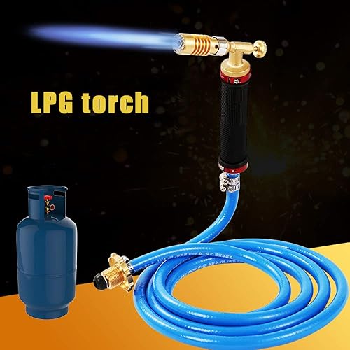 Anonyme Equipo de máquina de soplete de soldadura de encendido electrónico de gas propano licuado con manguera de 2,5 M para soldadura soldadura de