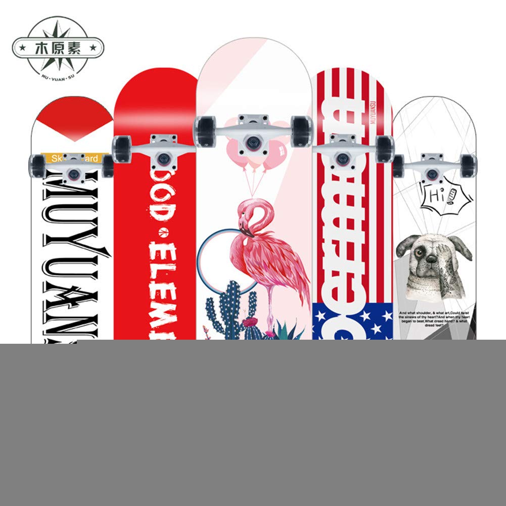 Monopatín Completo 80x20x10 CM 3 D Patinetas Impresas Cruiser Kids Principiantes Longboard con Cubierta de Arce Niños Adultos también niñas Skateboard
