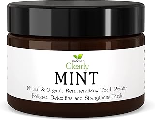 Isabella’s Clearly Remineralizing Tooth Powder | Teeth Whitening Natural Toothpaste Fluoride Free for Adults, Kids, Sensitive Gums | Xylitol, Baking Soda, Bentonite Clay, Calcium (MINT Flavor)