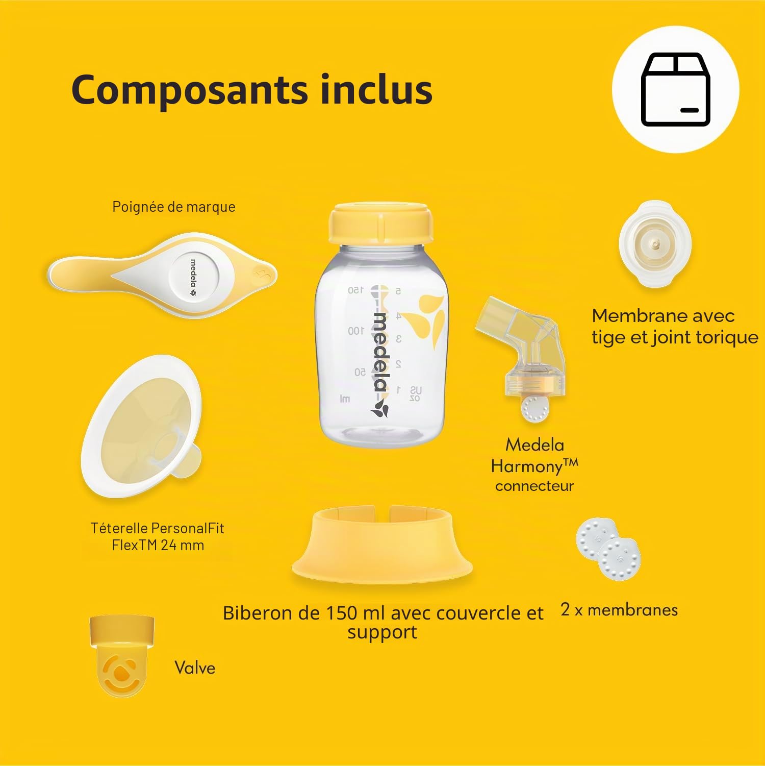 Harmony Flex Manual Breastpump, with 2-Phase Expression Technology, Compact, Lightweight & Ideal for Travelling