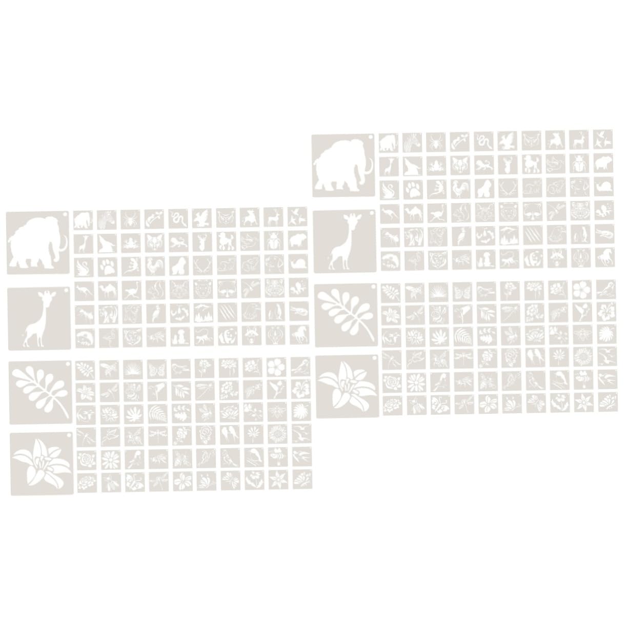 SHINEOFI 2 Set Modello di Pittura Stencil di Disegno Pittura A Stampino per Animals Plasil Stencil di Pittura A Parete Modelli di Arte Murale L'animale Domestico Bianca 120 Fogli*2