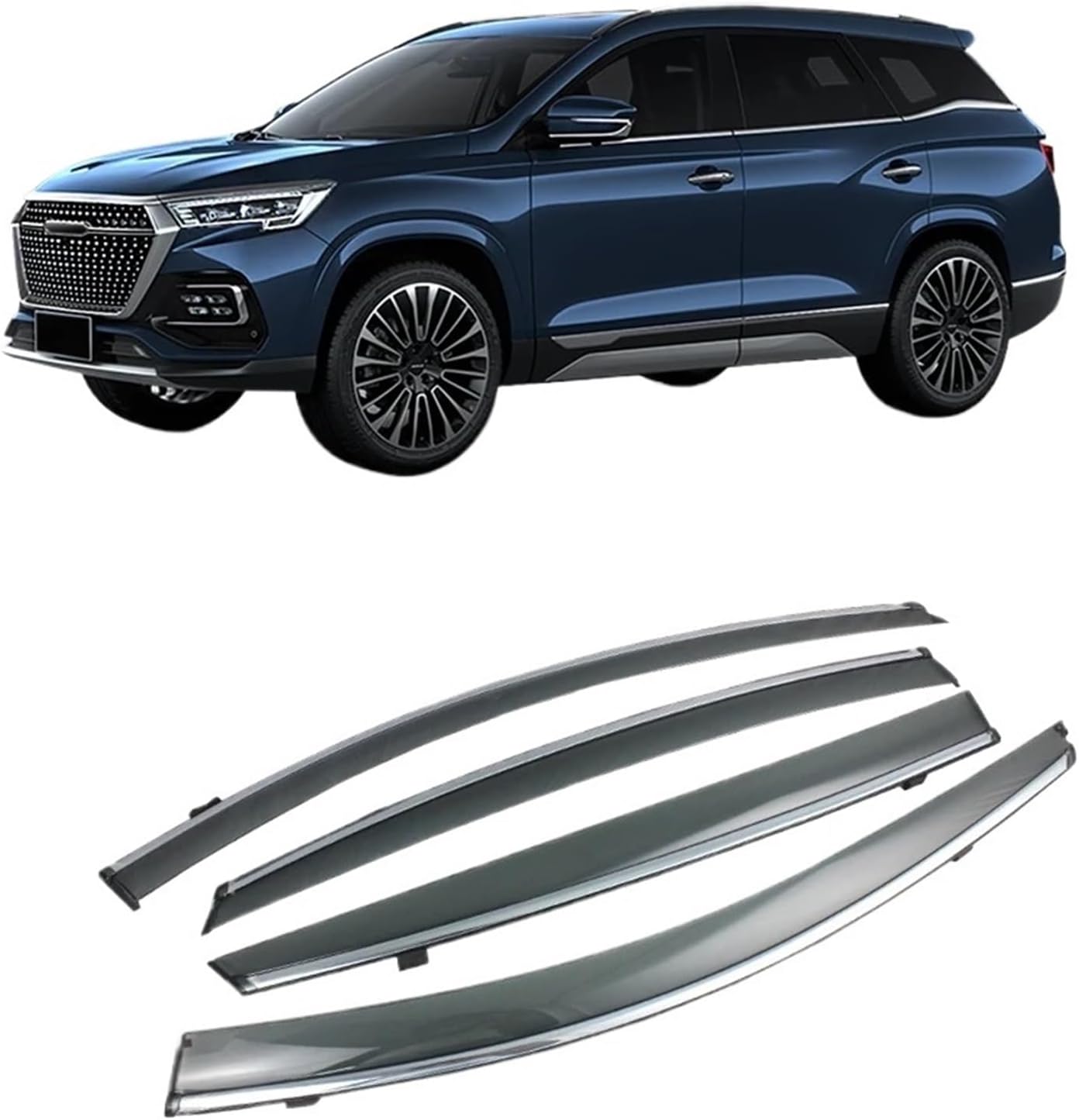 4pcs Compatible for JETOUR T2 X70 X90 X95 Plus Dashing 2018-2025 Car Window Visor Waterproof Anti-Rain Auto External Accessories(X95 21-25)