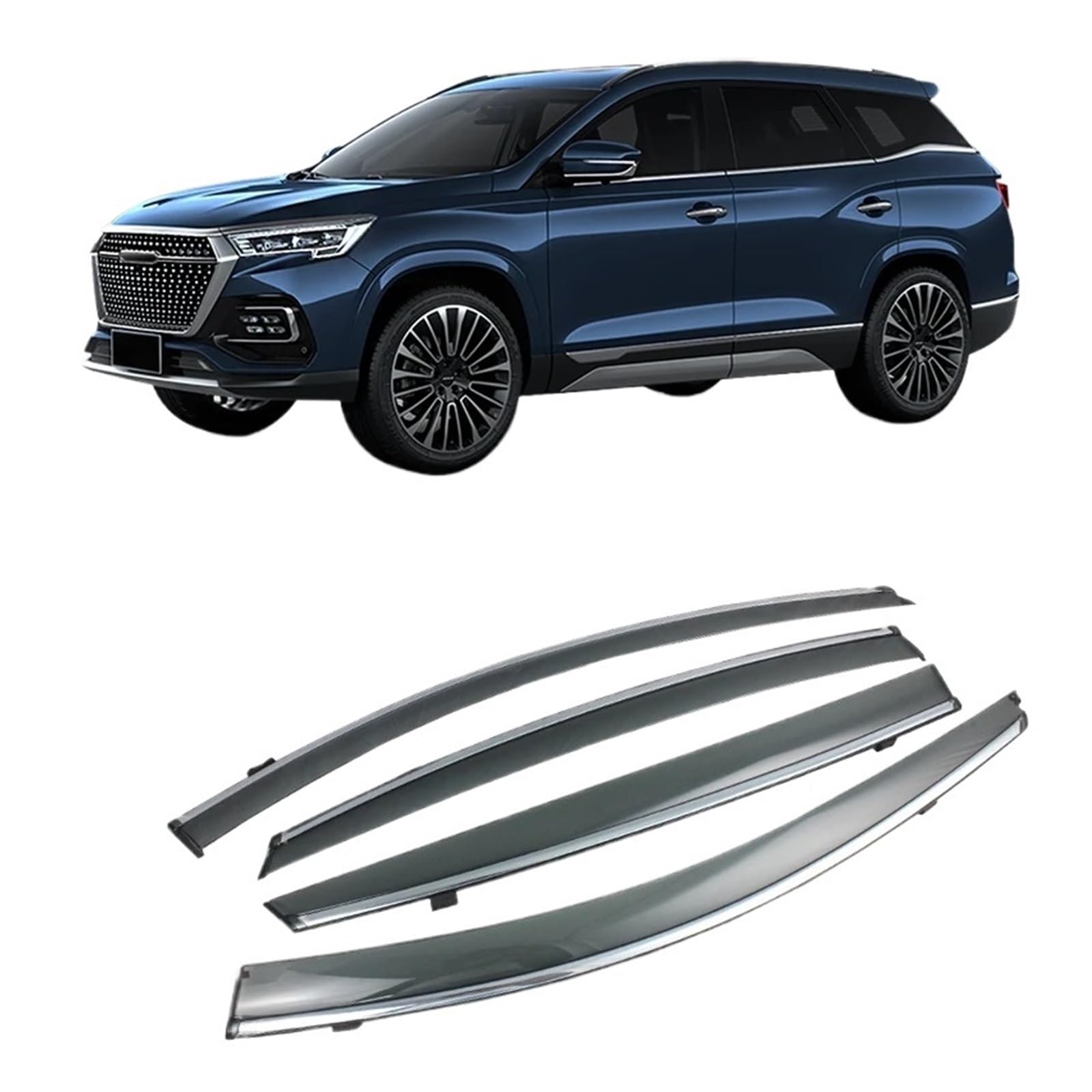 4pcs Compatible for JETOUR T2 X70 X90 X95 Plus Dashing 2018-2025 Car Window Visor Waterproof Anti-Rain Auto External Accessories(X95 21-25)